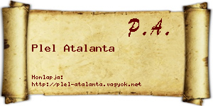 Plel Atalanta névjegykártya